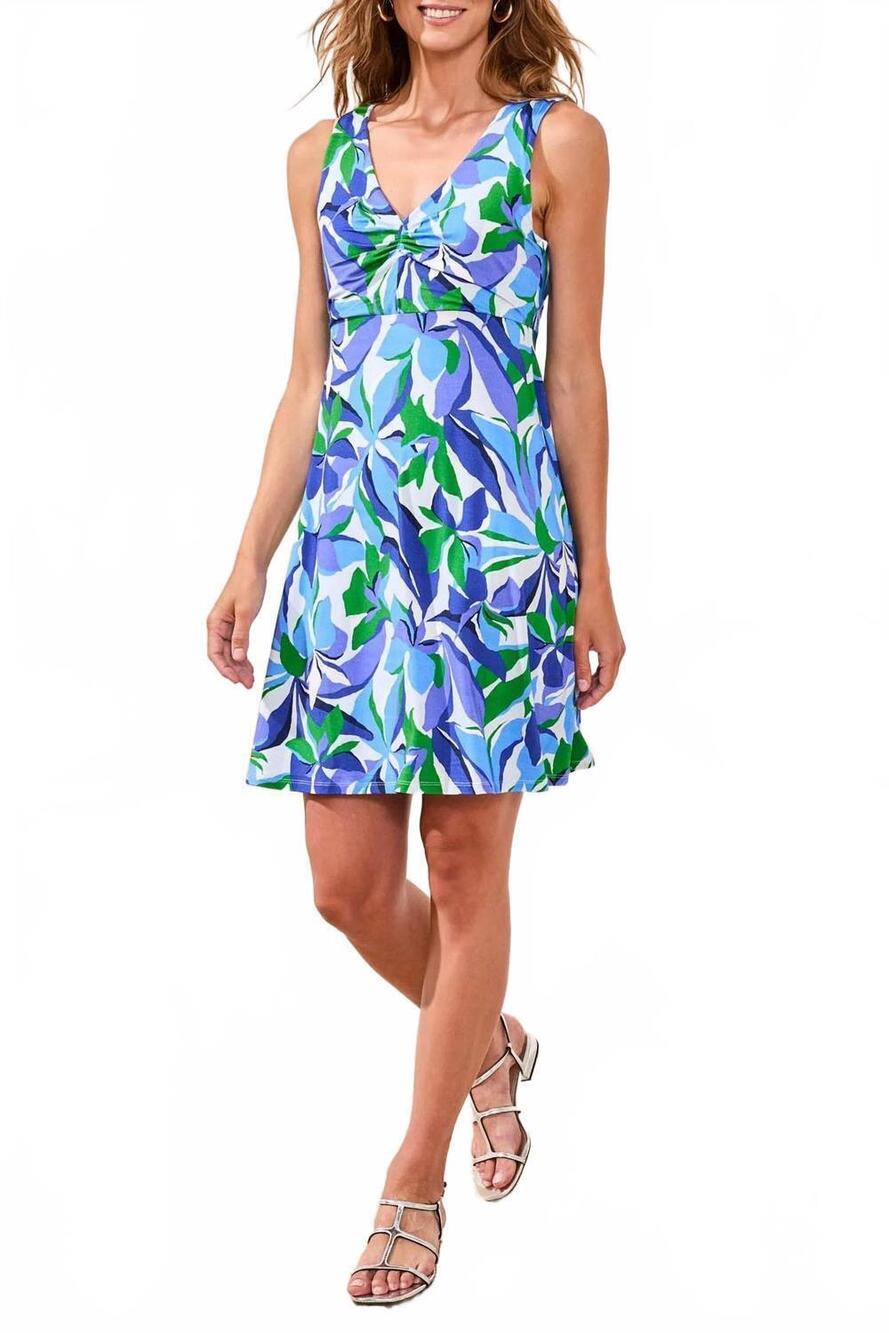 NEW TRIBAL breezy sleeveless mini dress in royal azur